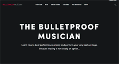 Desktop Screenshot of bulletproofmusician.com