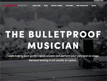 Tablet Screenshot of bulletproofmusician.com